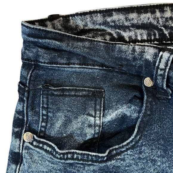 Denim & Rivets Premium Cargo Moto Jeans Black Acid Wash 75% Cotton Stretch 36x30 - Picture 7 of 16